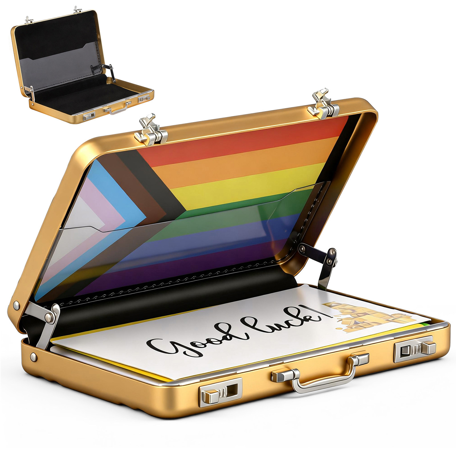 Card Index Box - Business Cards Box Aluminium Sleek Metal