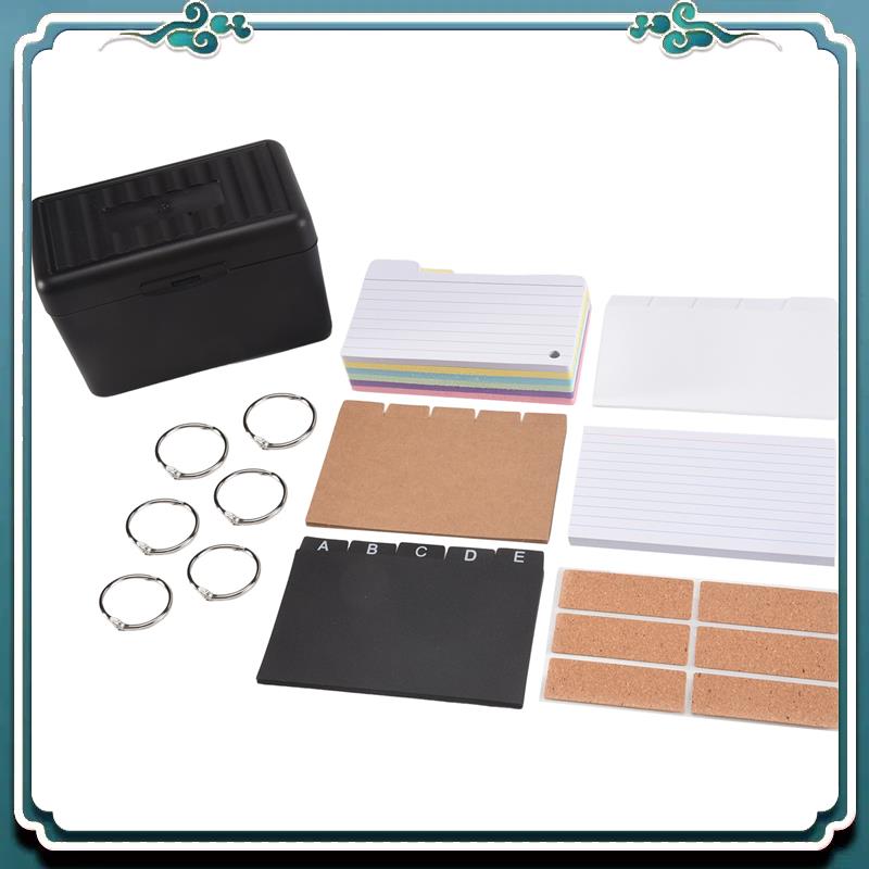 Card Index Box - Index Card Holder Set,Index Box With