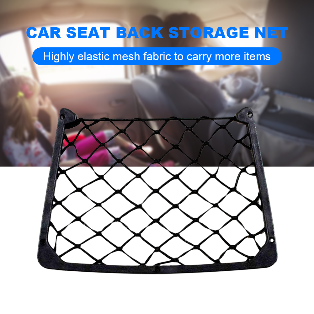 Magazine Holder Rack - Car Seat Back Storage Net Elastic