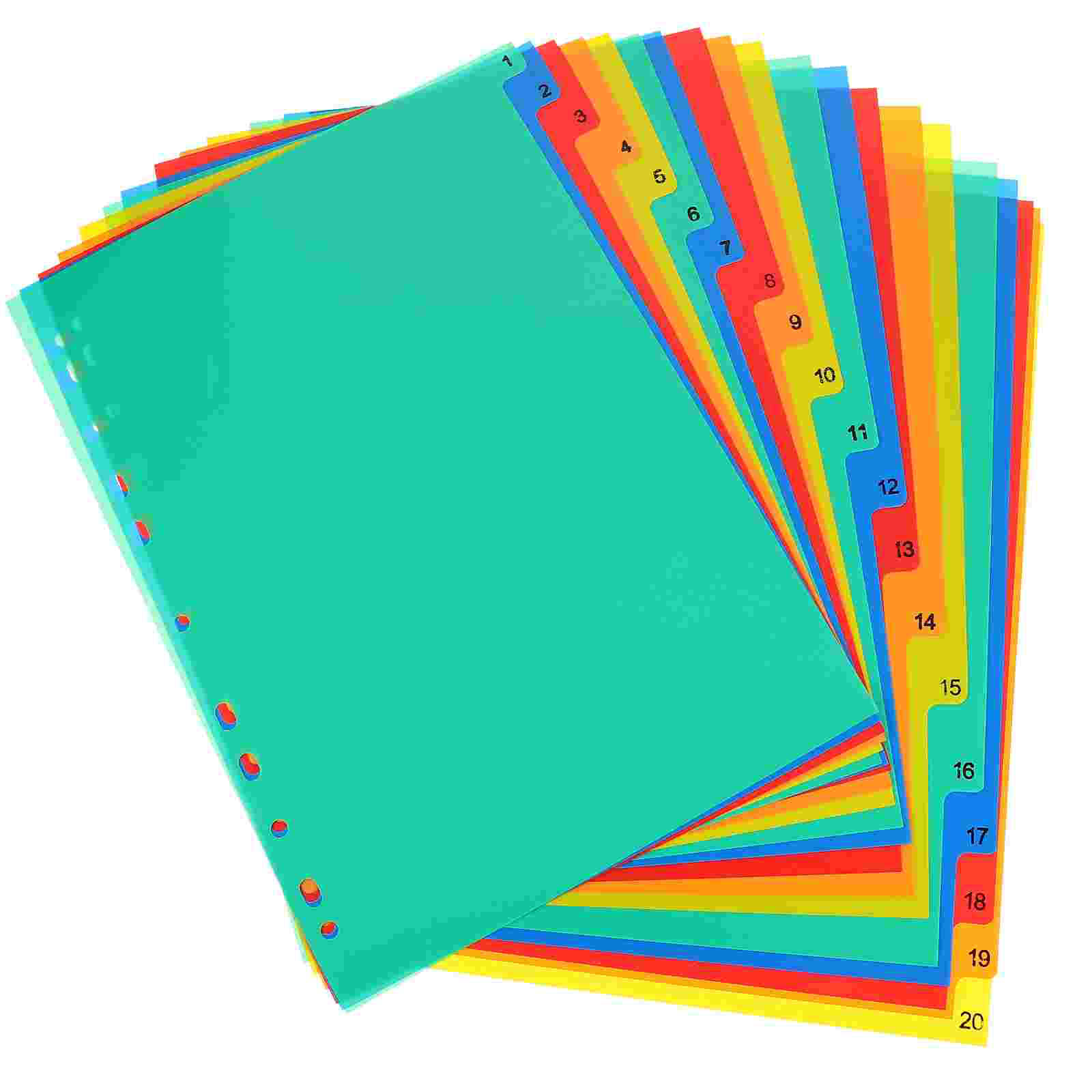 Tab Divider A4 - 20 Pcs A4 Separated Loose Leaf