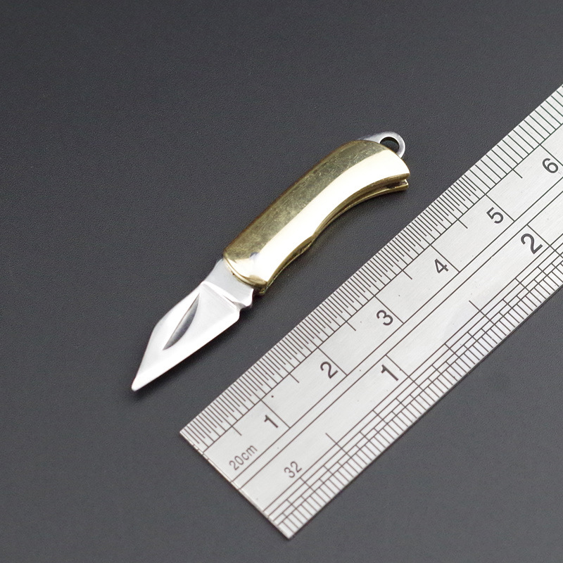 Letter Opener Brass - Brass Pocket Folding Knife Portable Keychain
