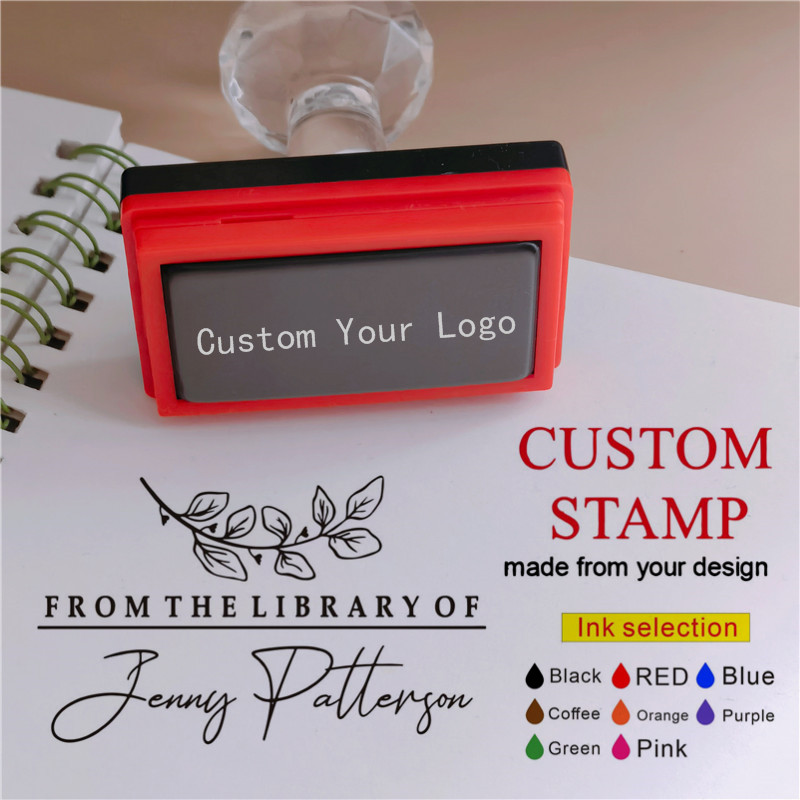 Rubber Date Stamp - Personalized Logo Self Inking Stamp Customized