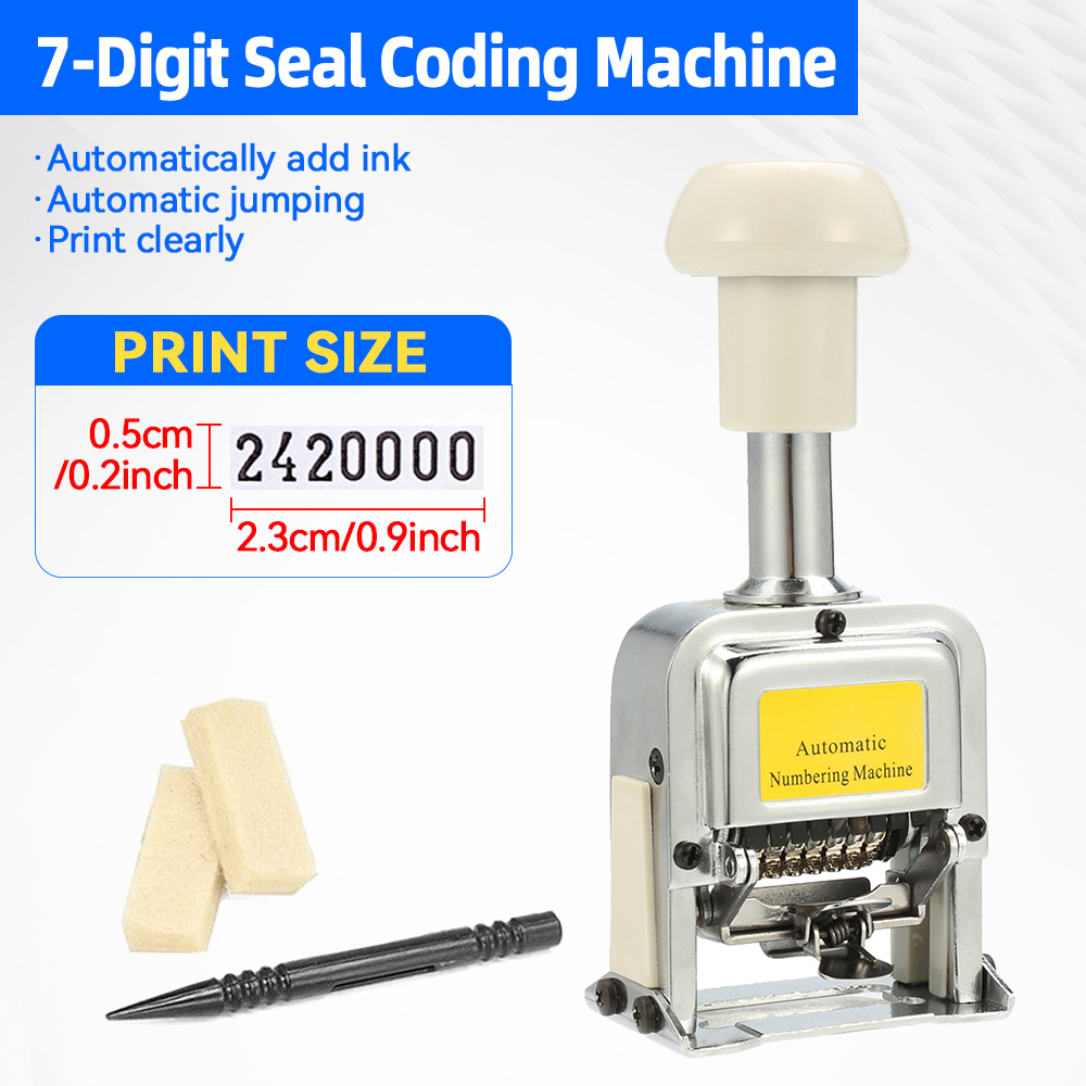 Number Machine 7 Position Auto - Rubber Date Stamp 评论和价格
