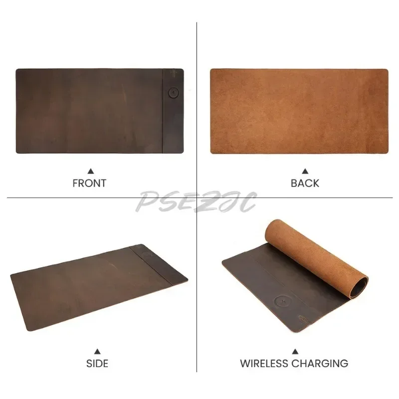 Vintage Cowhide Mouse Pad with - Leather Desk Pad 评论和价格