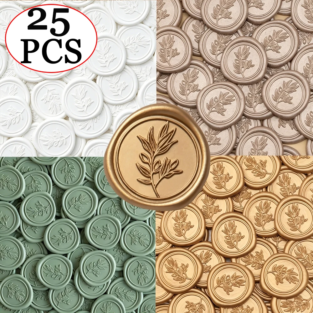 25pcs/set Olive Branches Leafy - Wax Seal Stamp Set 评论和价格