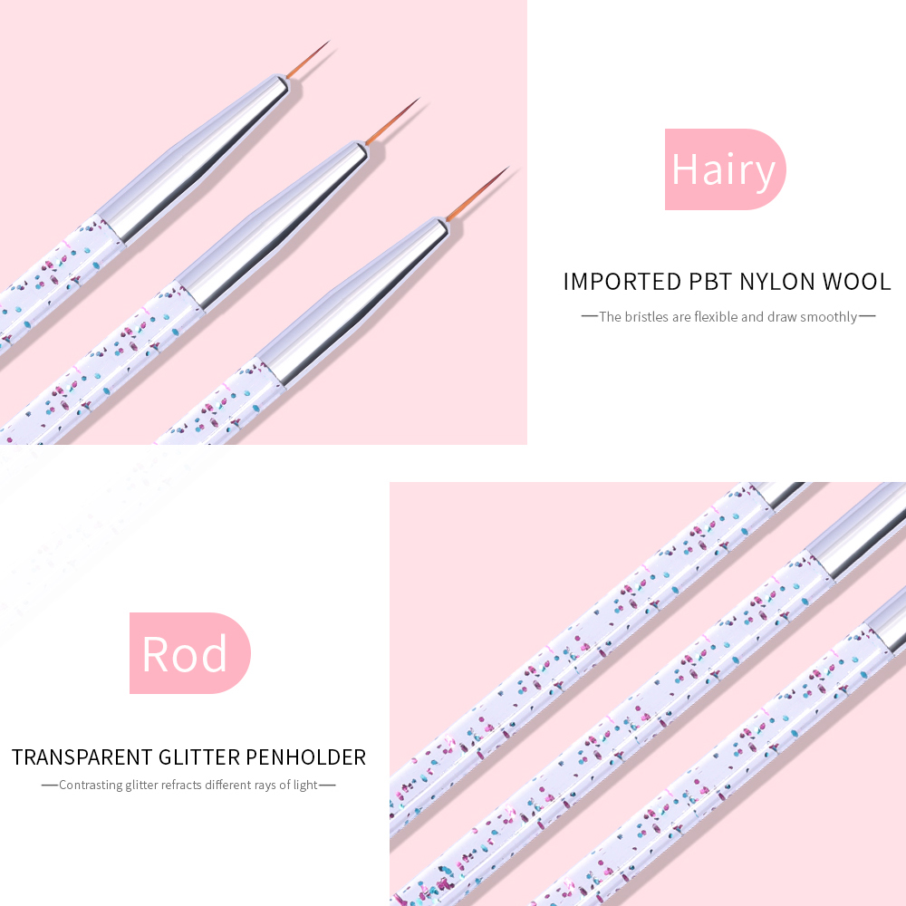 LINMANDA 3Pcs Nail Art Pen Set - Correction Pen Fine 评论和价格