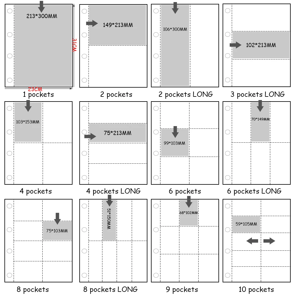 PLRBOK A4 Clear 10 Pcs Photo A - Binder A4 Lever 评论和价格
