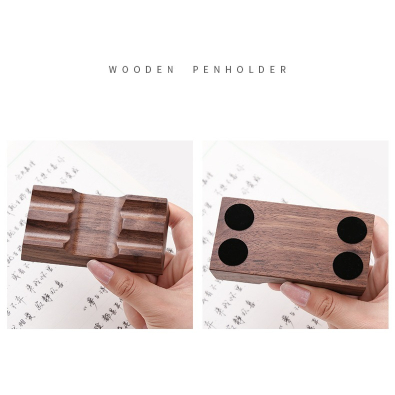 Walnut Wood Pen Holder Stand f - Pen Rest Single 评论和价格