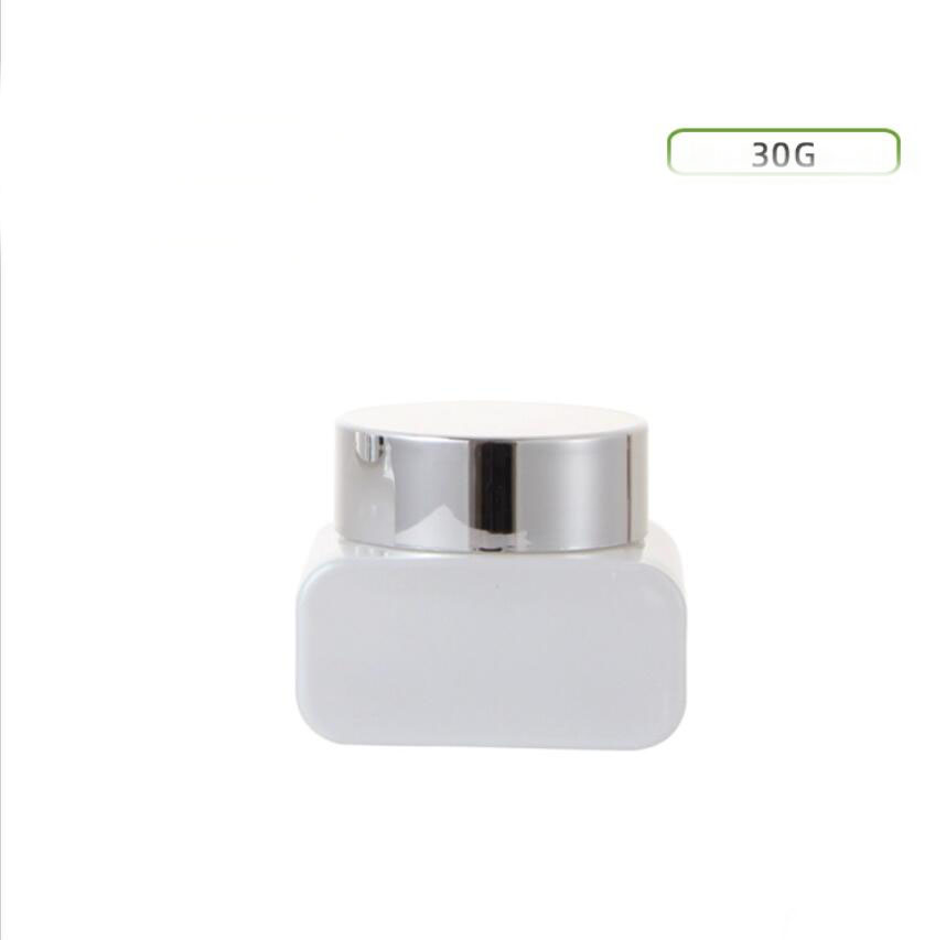 30G white glass jar silver lid - Gel Refill Pack 评论和价格
