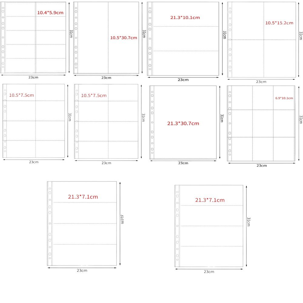 10Pcs A4 Kpop Binder Sheets Mu - Card Index Box 评论和价格