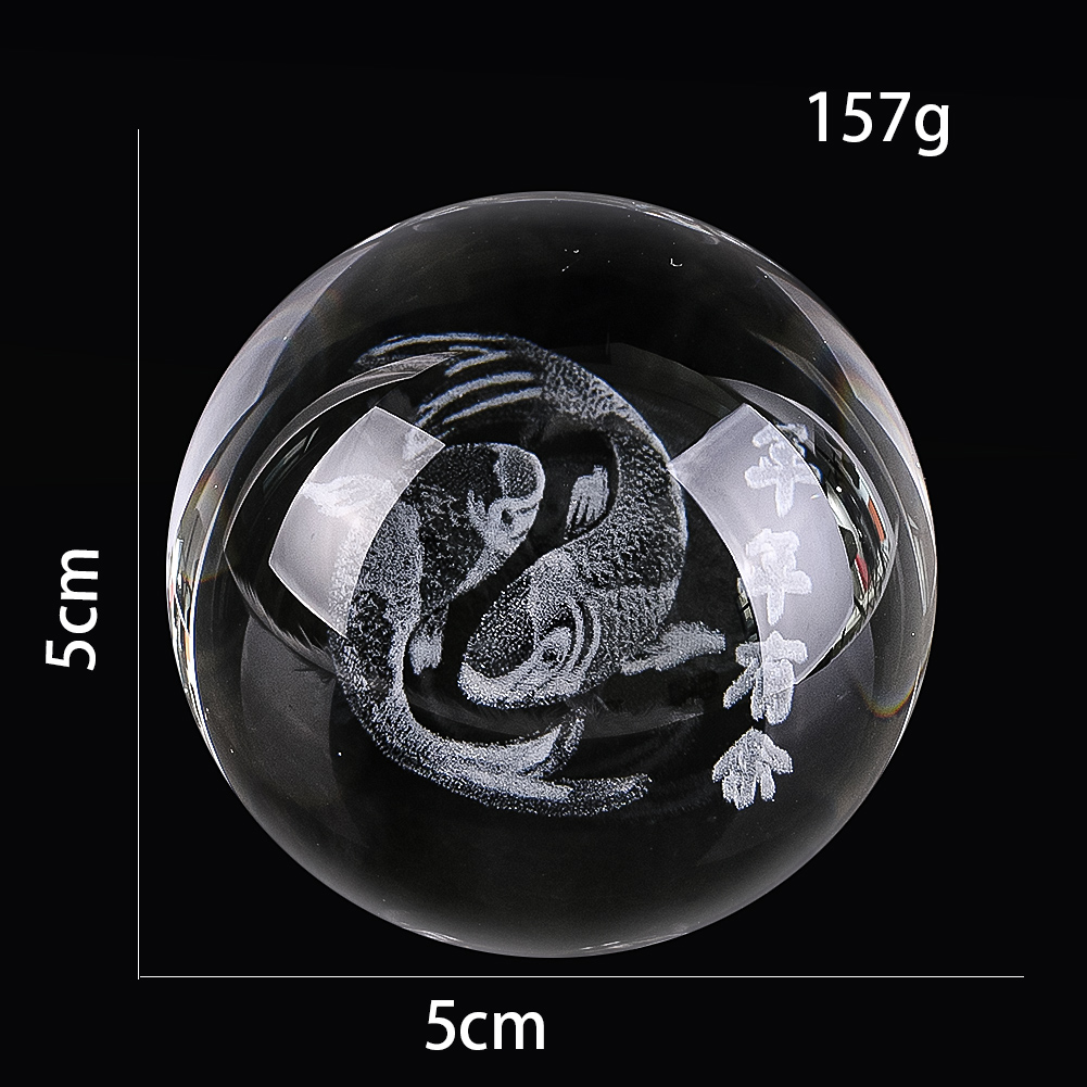 50mm 3D Engraved Crystal Ball  - Paper Weight Crystal 评论和价格