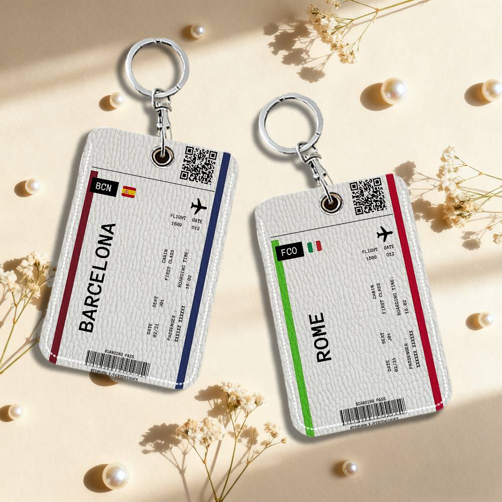 Boarding Pass Plane Ticket Lea - Card Index Box 评论和价格