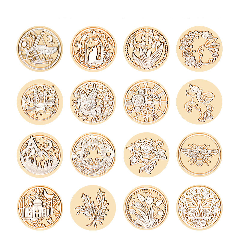 Star Sky Lotus Rose Pattern Wa - Wax Seal Stamp Set 评论和价格