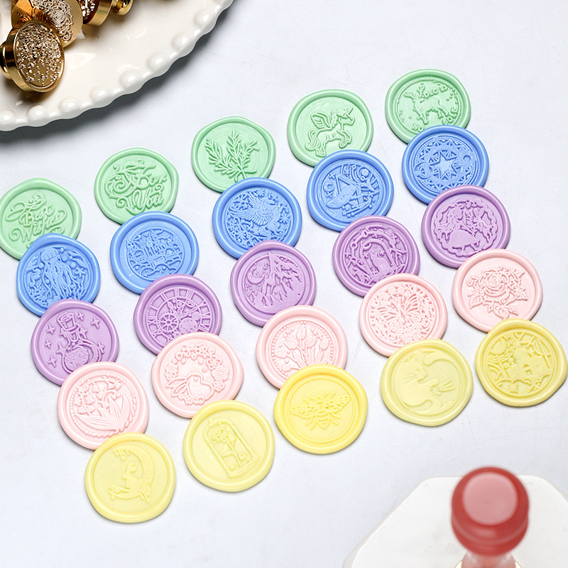 Star Sky Lotus Rose Pattern Wa - Wax Seal Stamp Set 评论和价格