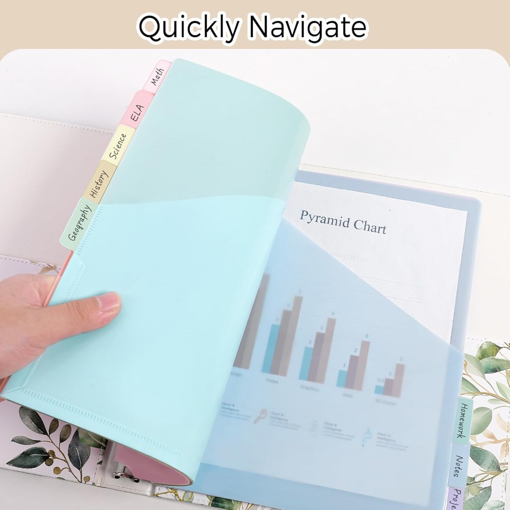 8 pcs A4 Pastel Binder Divider - Tab Divider A4 评论和价格