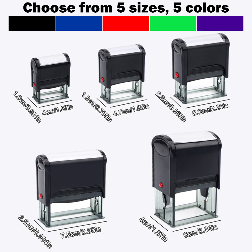 Rectangle Pattern Custom Self- - Rubber Date Stamp 评论和价格
