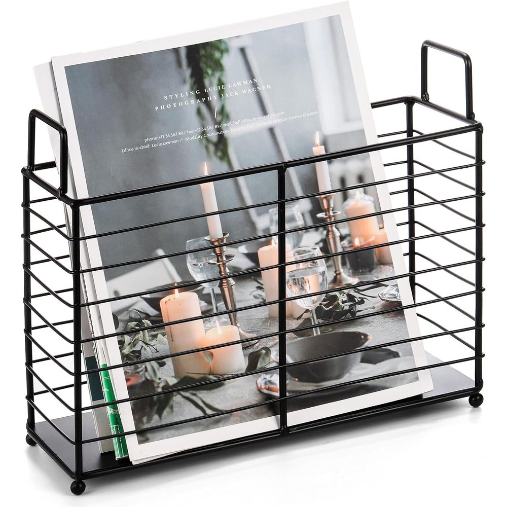 Metal Magazine Rack, Newspaper - Magazine Holder Rack 评论和价格