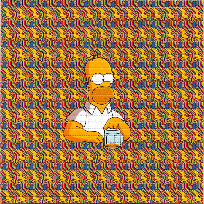 Naked Marge Psychedelic LSD/Ac - Ink Blotter Paper 评论和价格