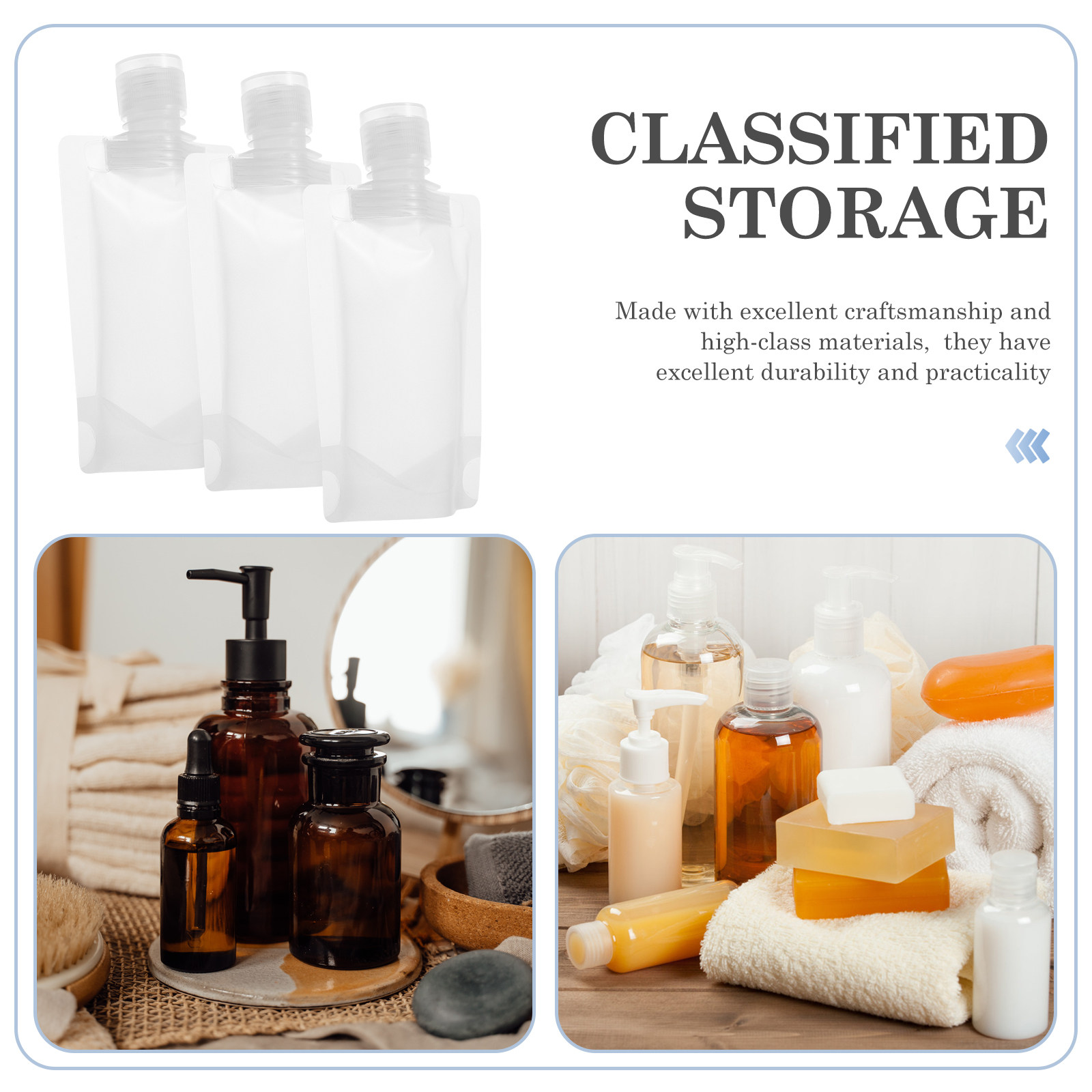 1Set Travel Lotion Storage Bag - Gel Refill Pack 评论和价格