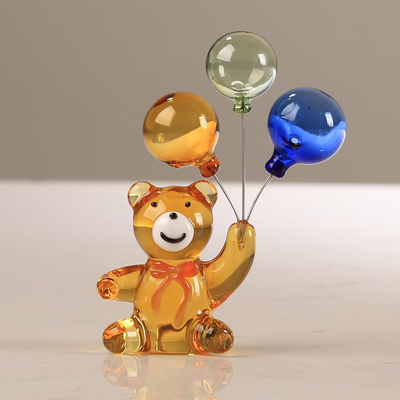 Crystal Bear Figurine with Thr - Paper Weight Crystal 评论和价格