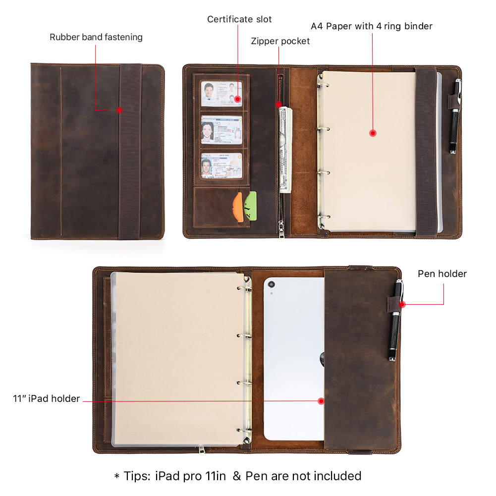 Luxury Retro Business A4 Noteb - Binder A4 Lever 评论和价格
